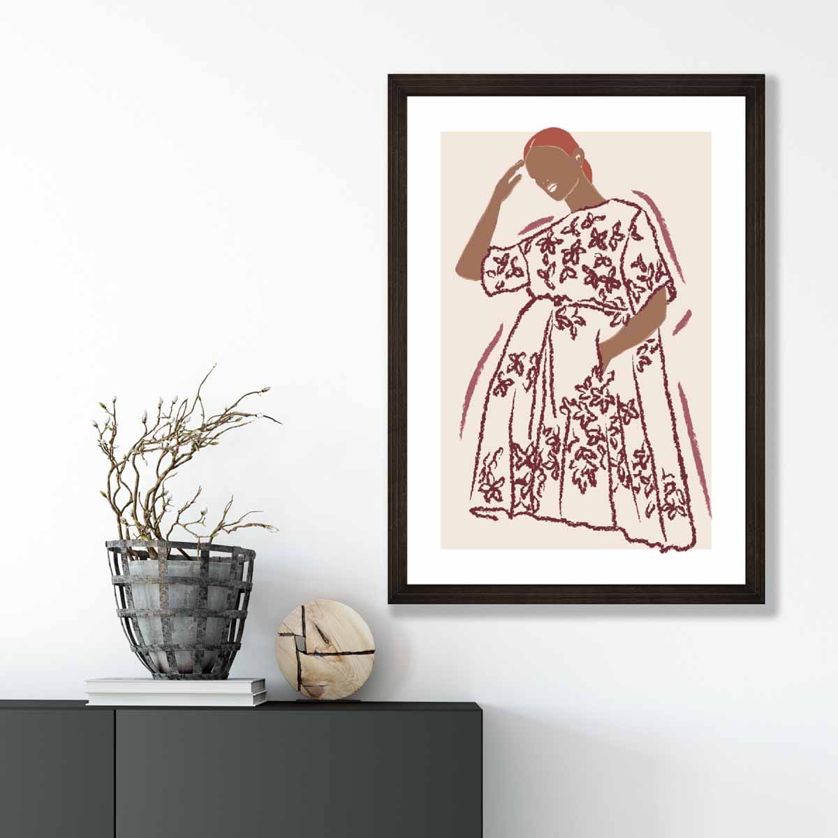Minimalist Woman Sketch Art Print Poster