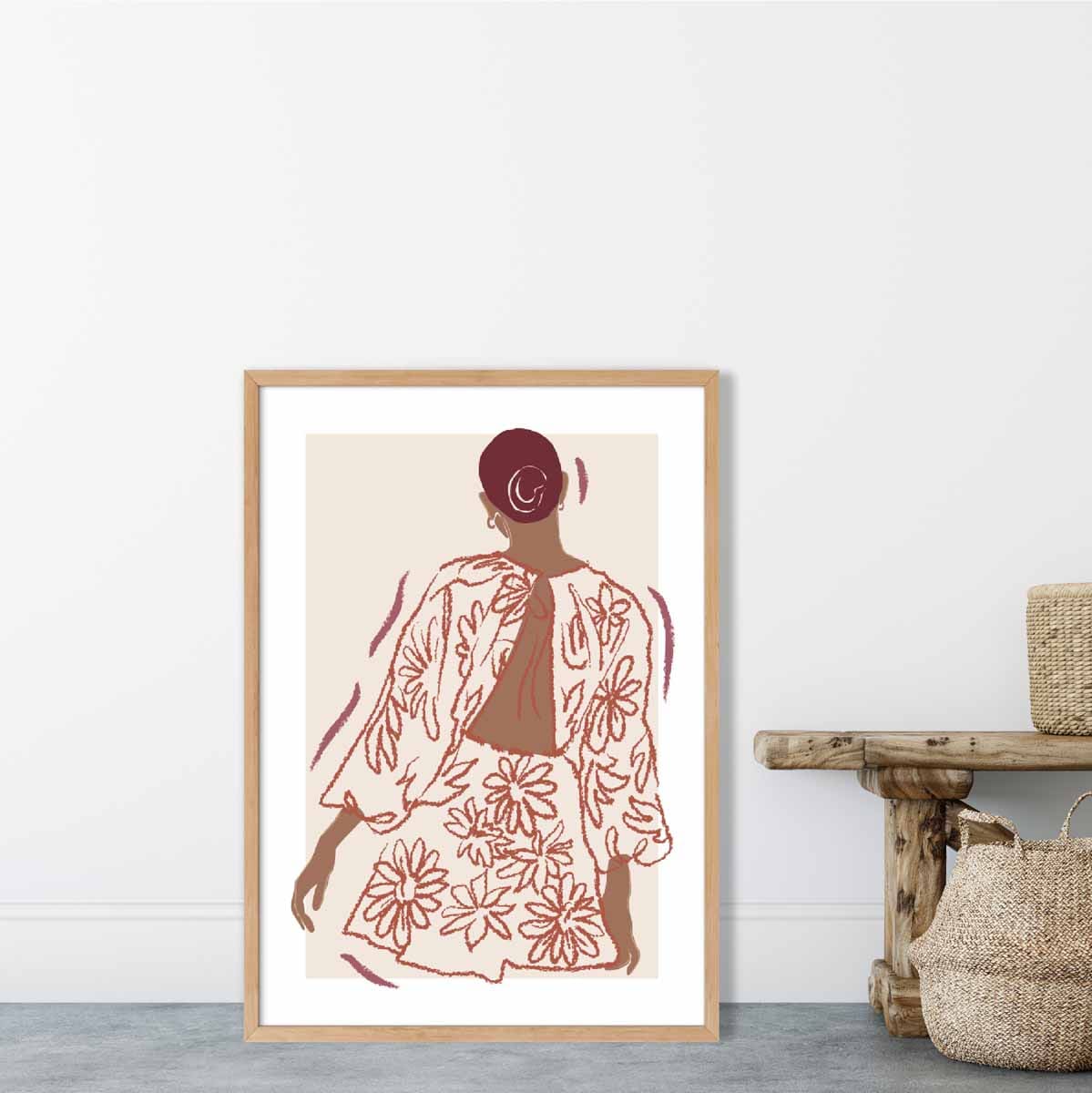 Minimalist Woman Sketch Poster Art Print