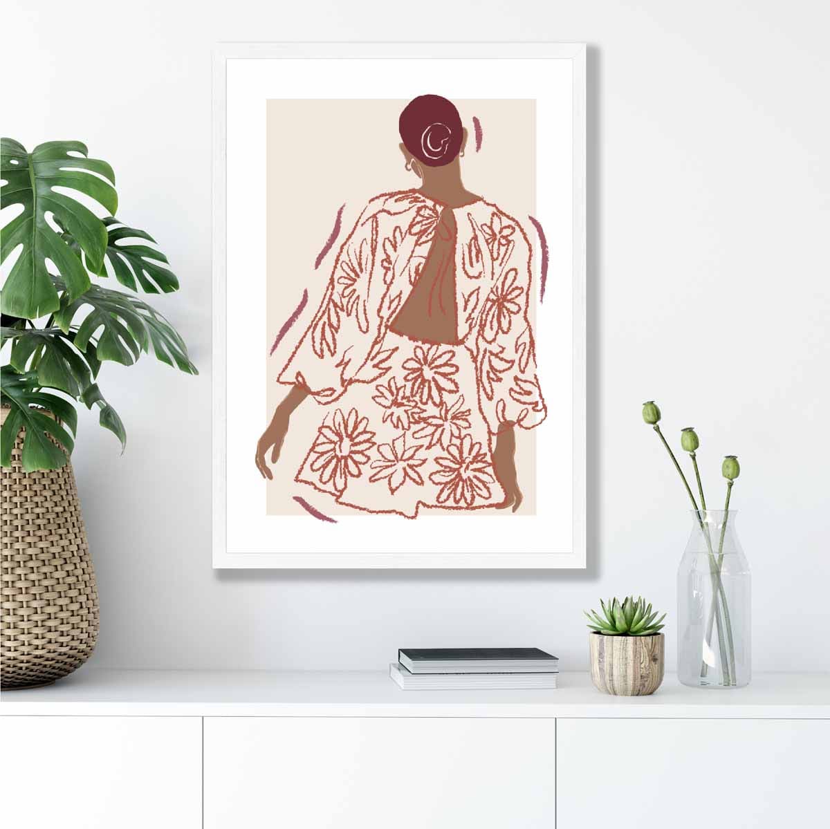 Minimalist Woman Sketch Poster Art Print