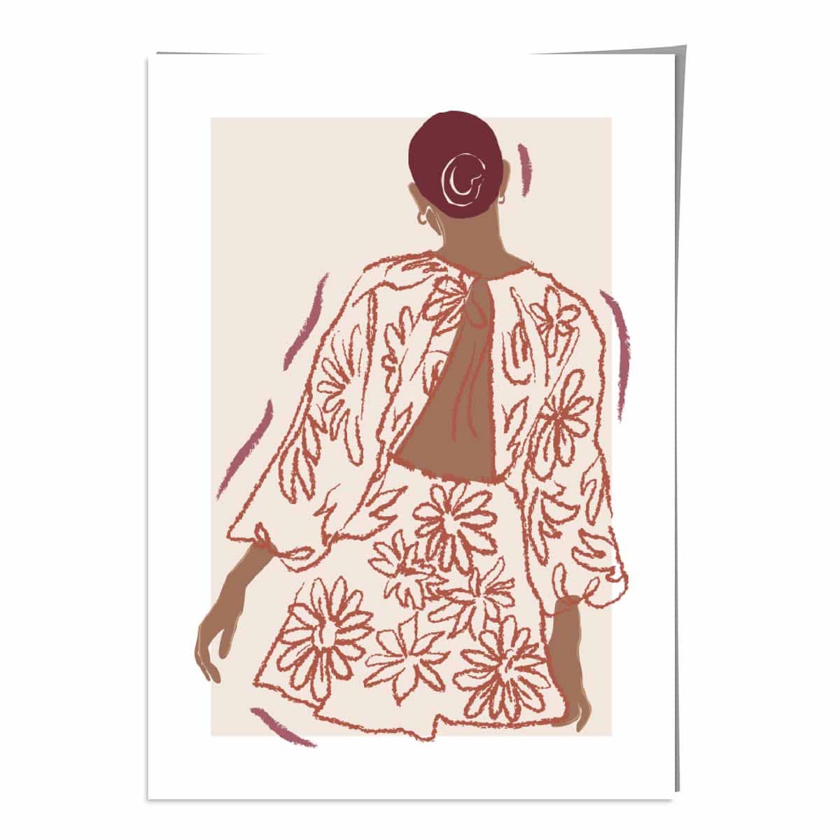 Minimalist Woman Sketch Poster Art Print