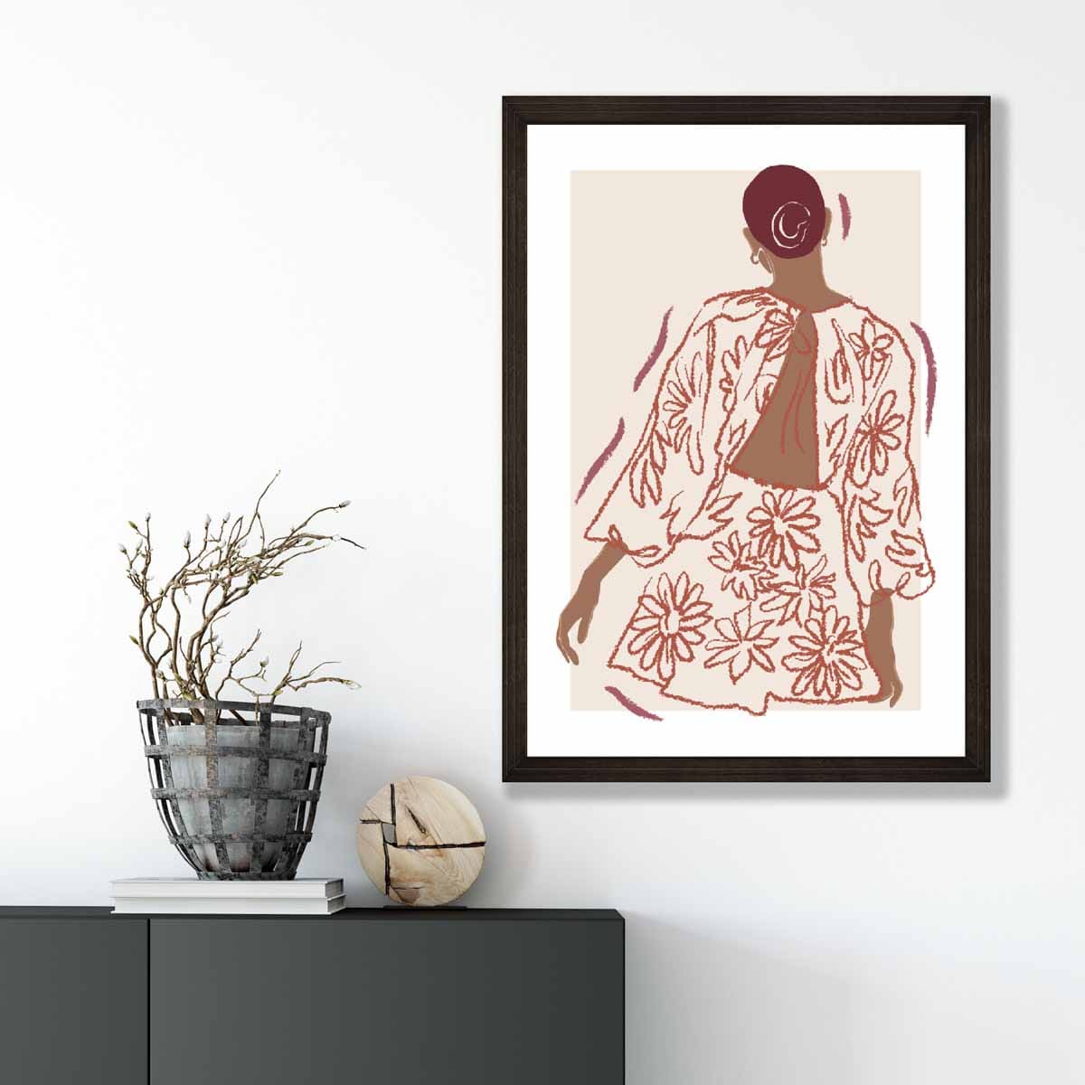 Minimalist Woman Sketch Poster Art Print