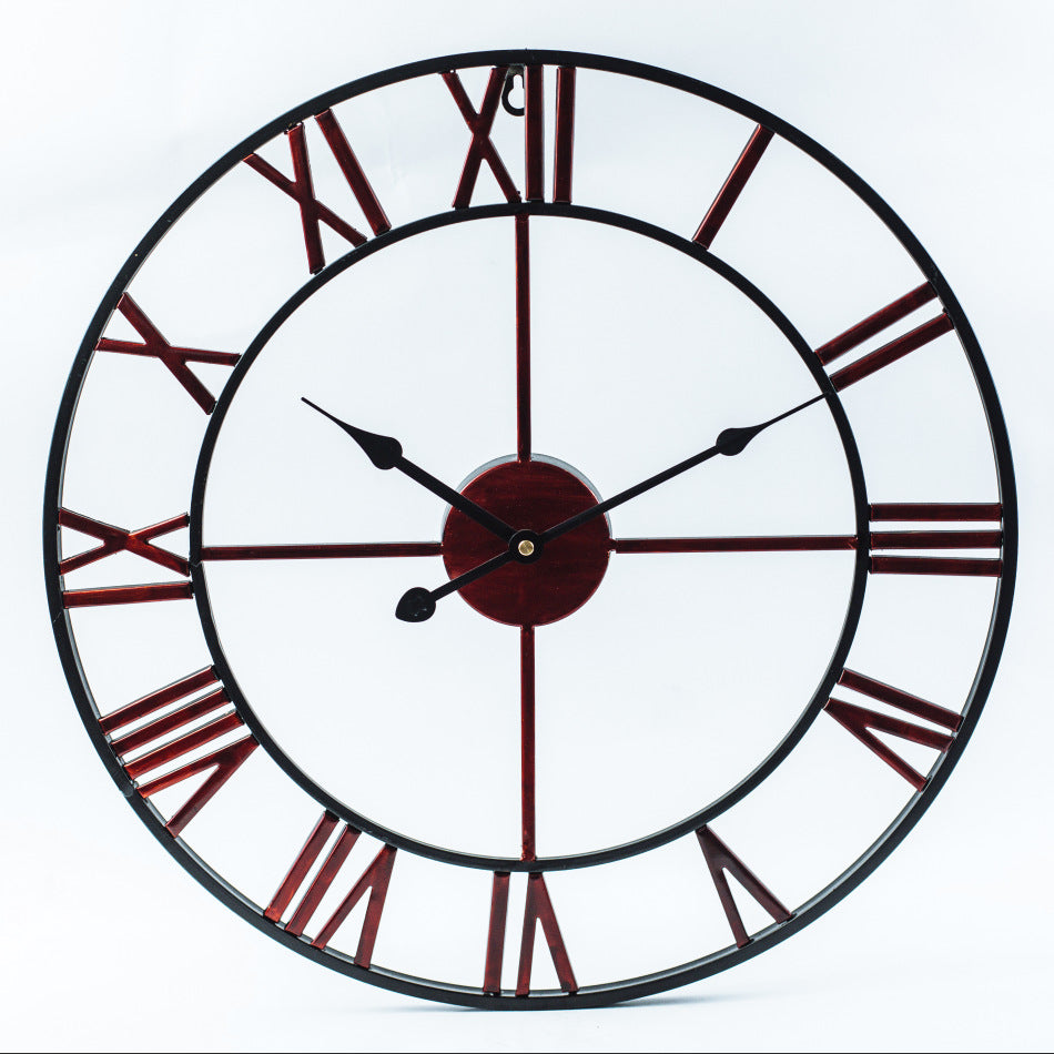 Large Vintage Metal Retro Wall Clock