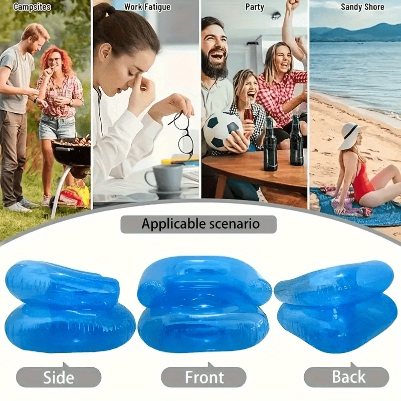 Transparent Inflatable Chair for Adults with Comfortable Cushion
