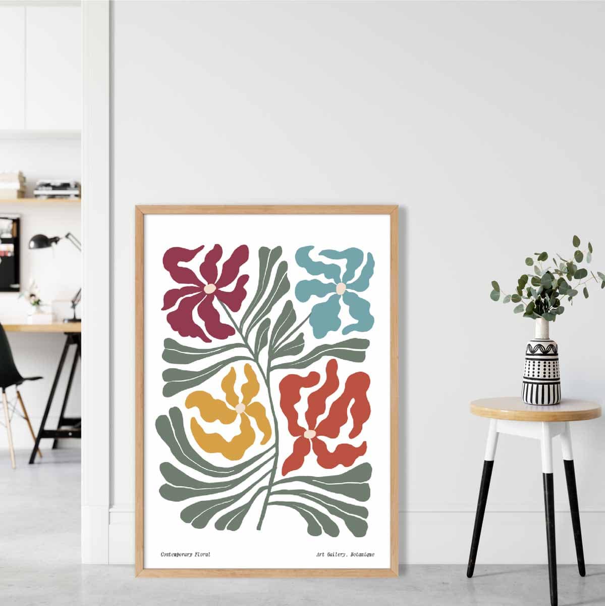 Boho Floral Botanical Art Print