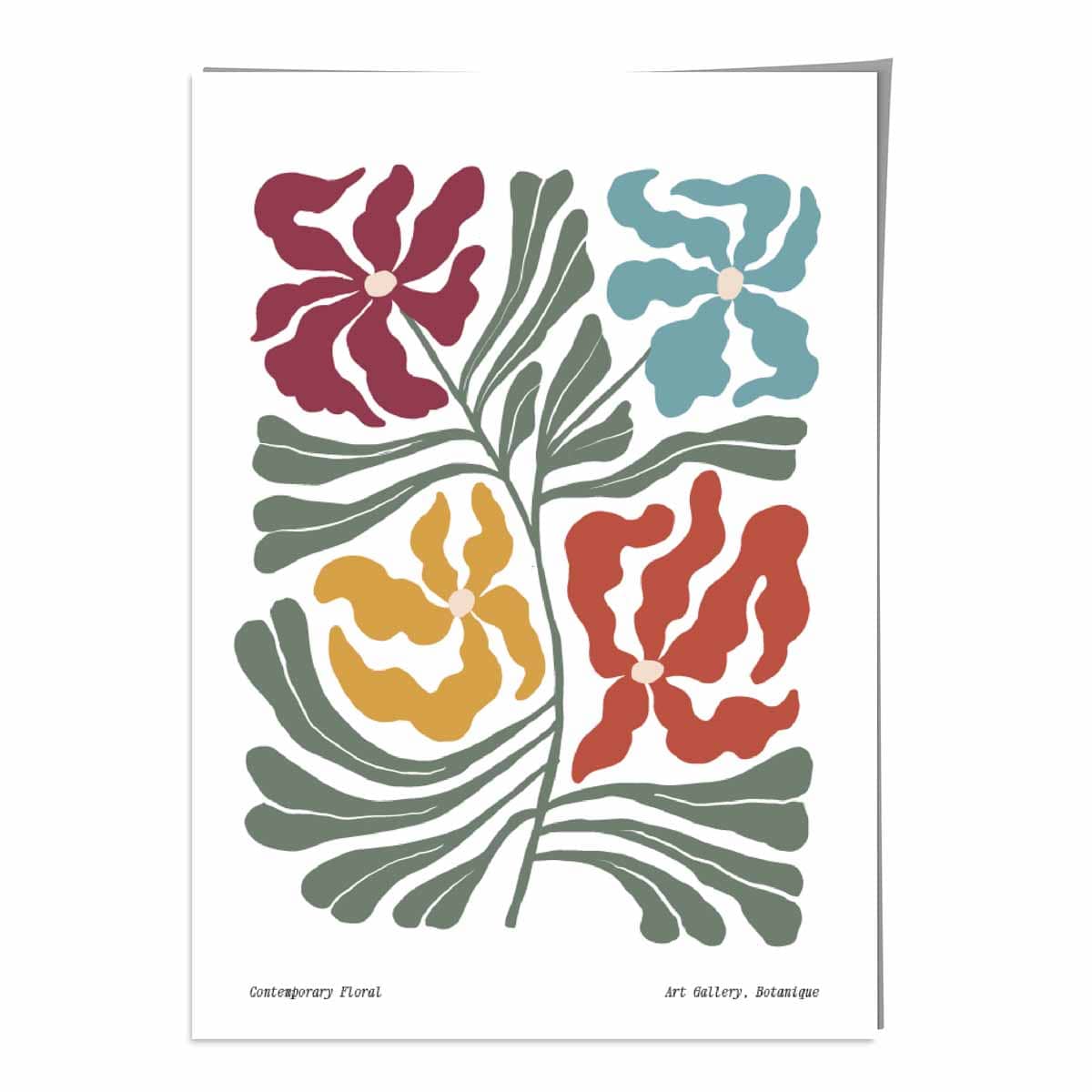 Boho Floral Botanical Art Print