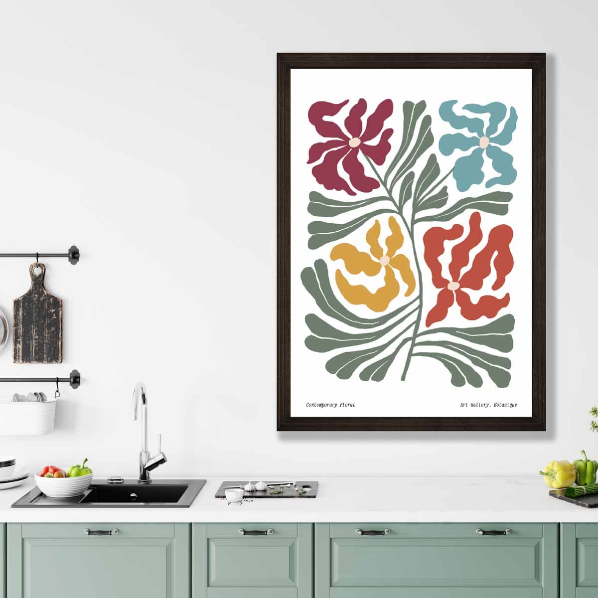 Boho Floral Botanical Art Print