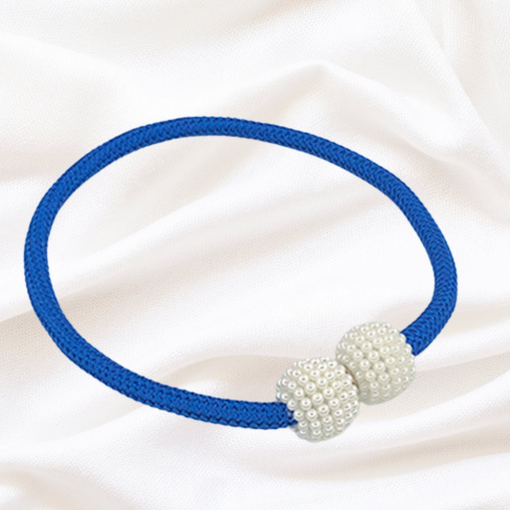 Magnetic Faux Pearl Curtain Tie Backs - 2 Piece Set