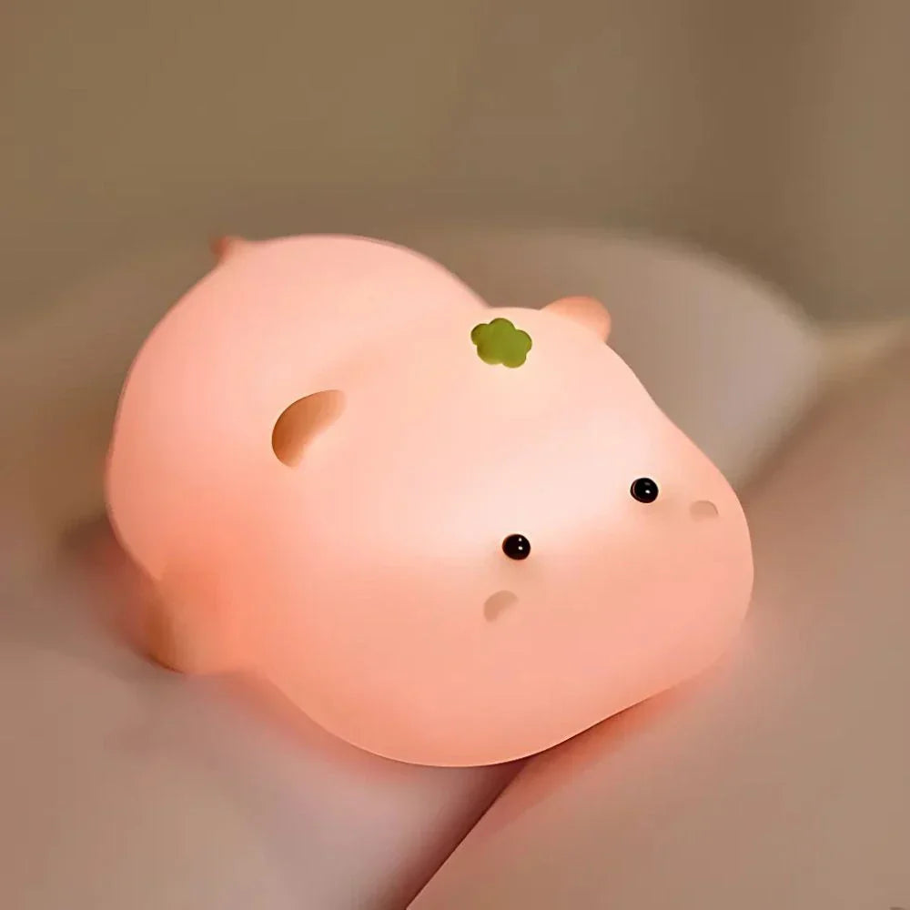 Rechargeable Soft Silicone Animal Night Light with Adjustable Brightness