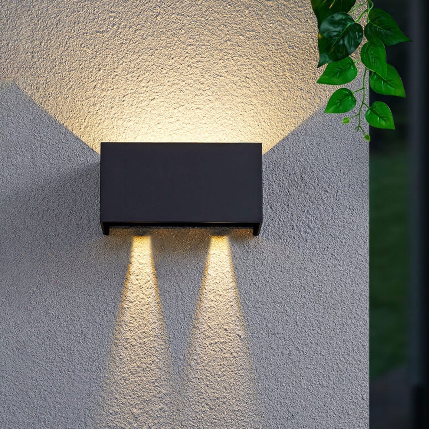 Modern Waterproof Rectangular LED Wall Light for Outdoor Use