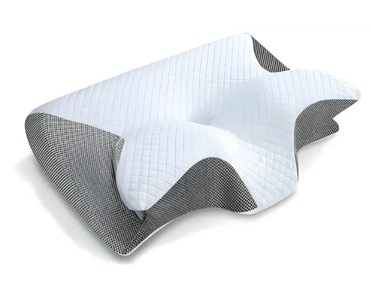 Orthopedic Contoured Memory Foam Neck Pillow with Washable Cover