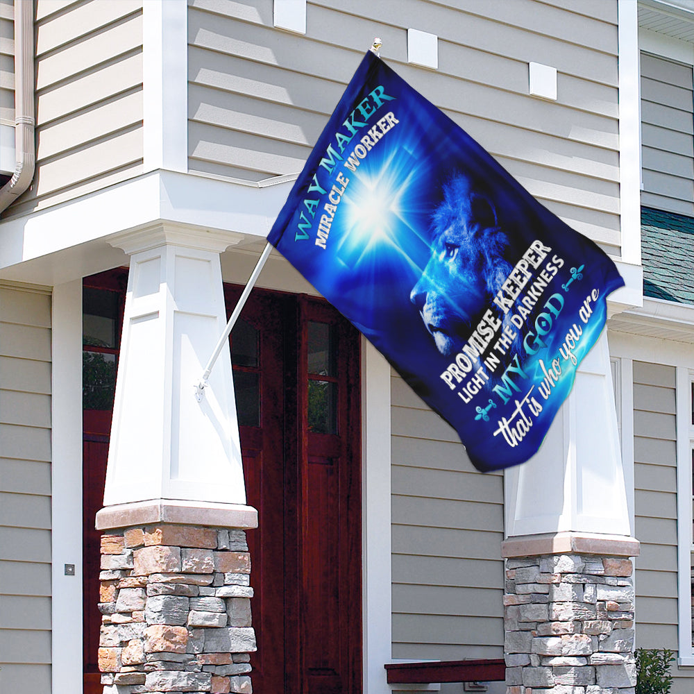 Way Maker Miracle Worker Jesus Christ Double-Sided Canvas Flag