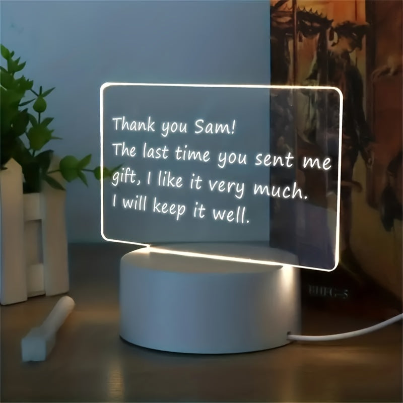 LED Desk Lamp with Integrated Writing Surface and Pen Holder