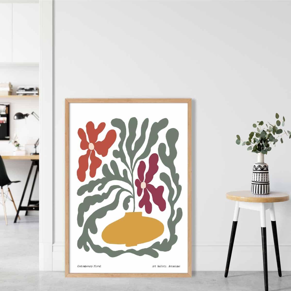 Boho Floral Botanical Poster Print