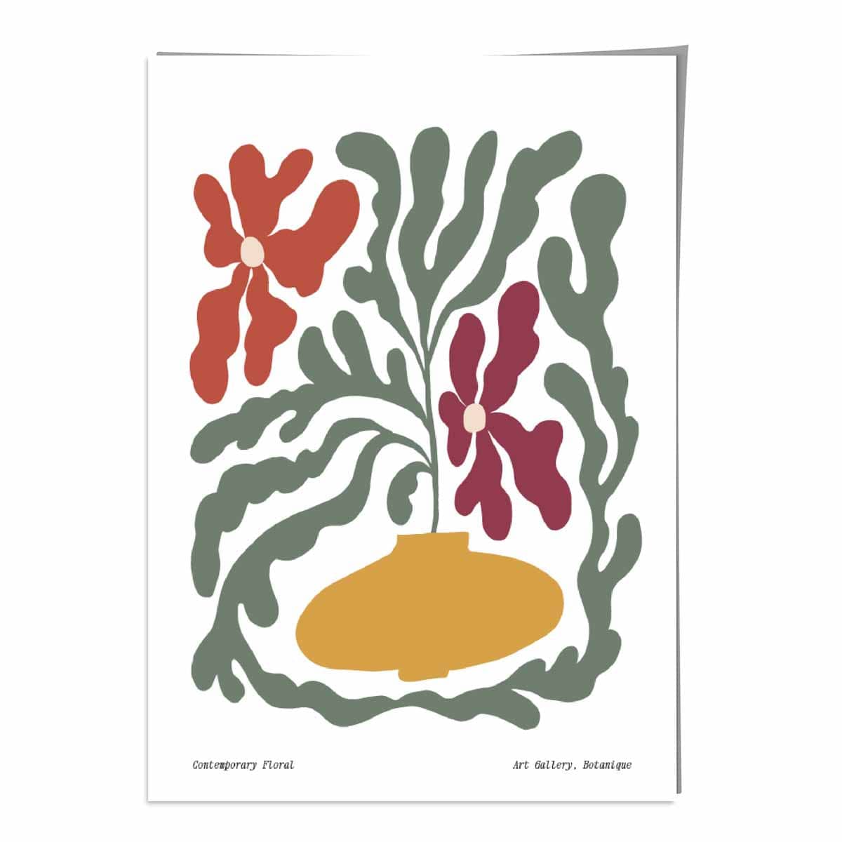 Boho Floral Botanical Poster Print