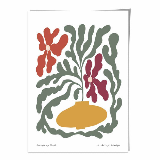 Boho Floral Botanical Poster Print