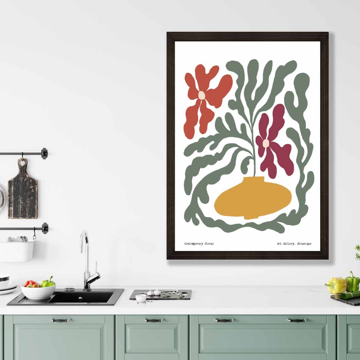 Boho Floral Botanical Poster Print