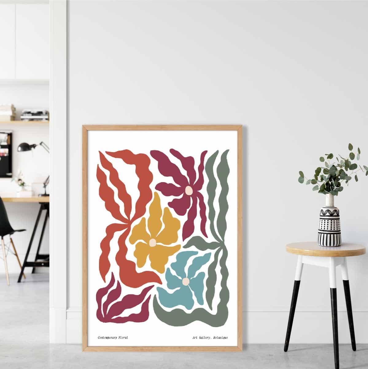 Modern Boho Botanical Flower Poster