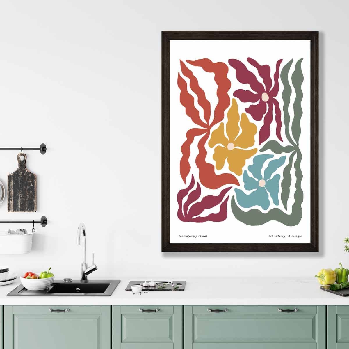 Modern Boho Botanical Flower Poster