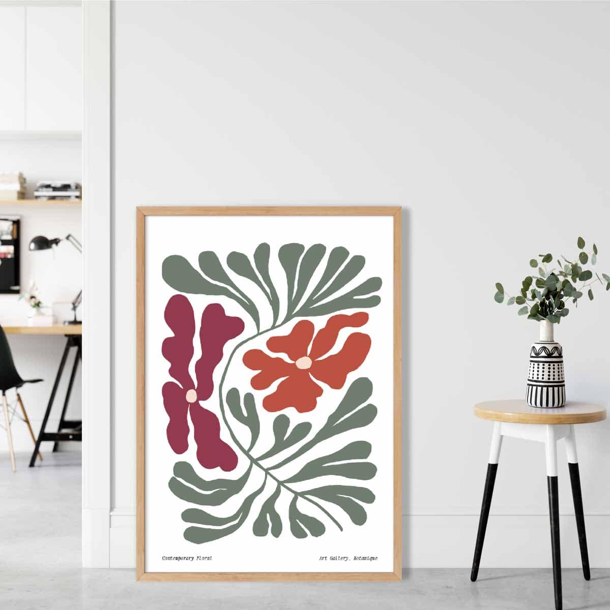 Contemporary Boho Floral Botanical Poster