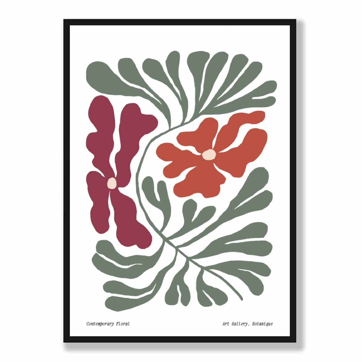 Contemporary Boho Floral Botanical Poster