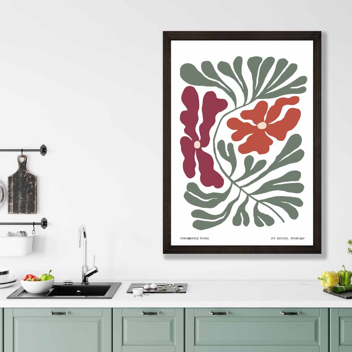 Contemporary Boho Floral Botanical Poster