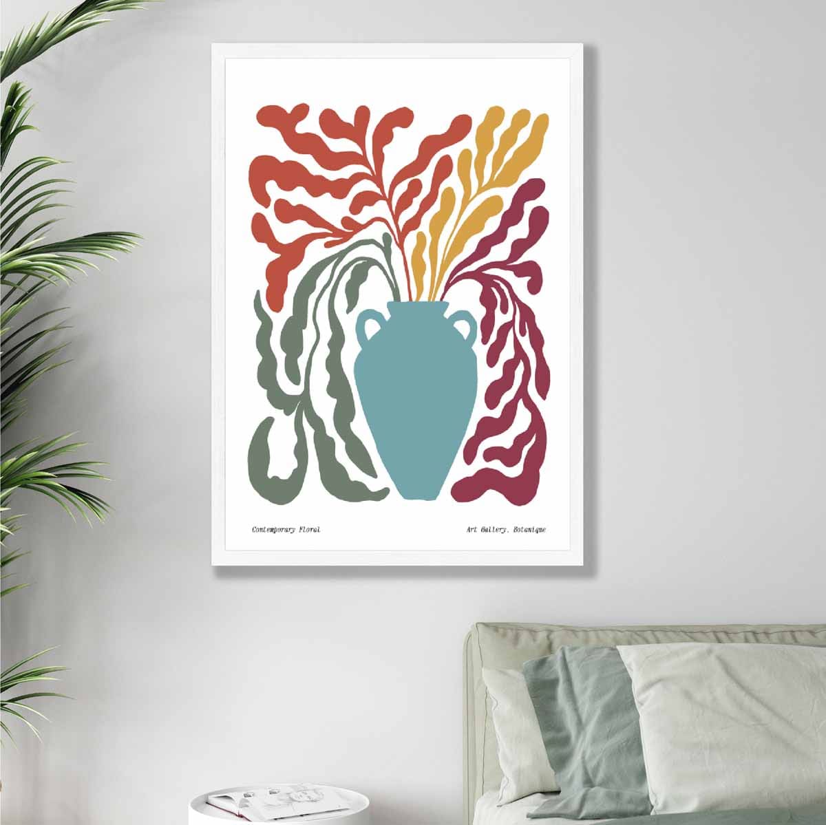 Boho Floral Wall Art Print - Contemporary Botanical Design