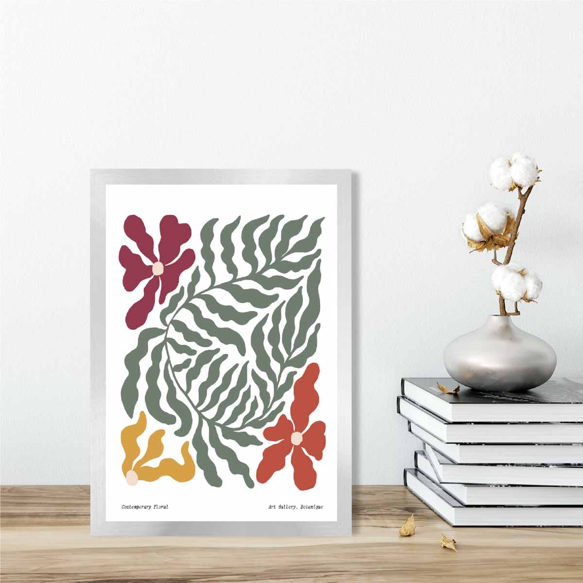 Contemporary Boho Floral Botanical Print Poster