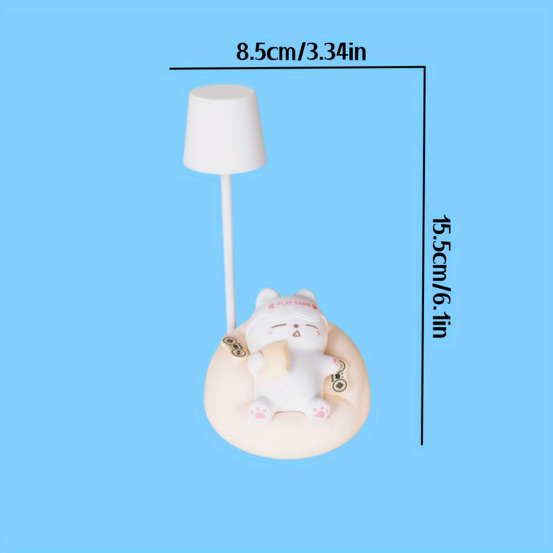 Cute Cat LED Night Light with Adjustable Brightness