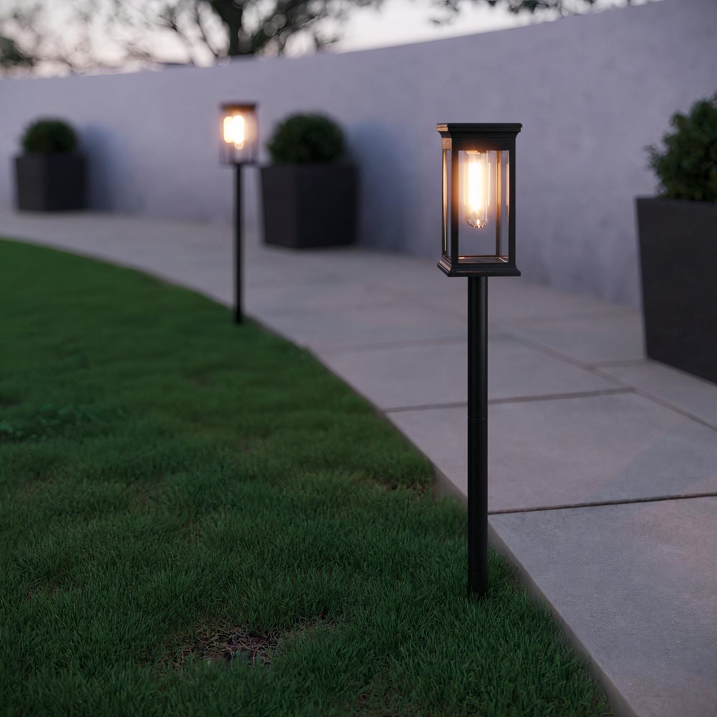 EcoShine Solar Path Lights - Weatherproof Garden Lamps (2 Pack)