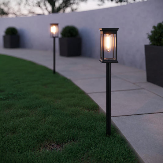EcoShine Solar Path Lights - Weatherproof Garden Lamps (2 Pack)