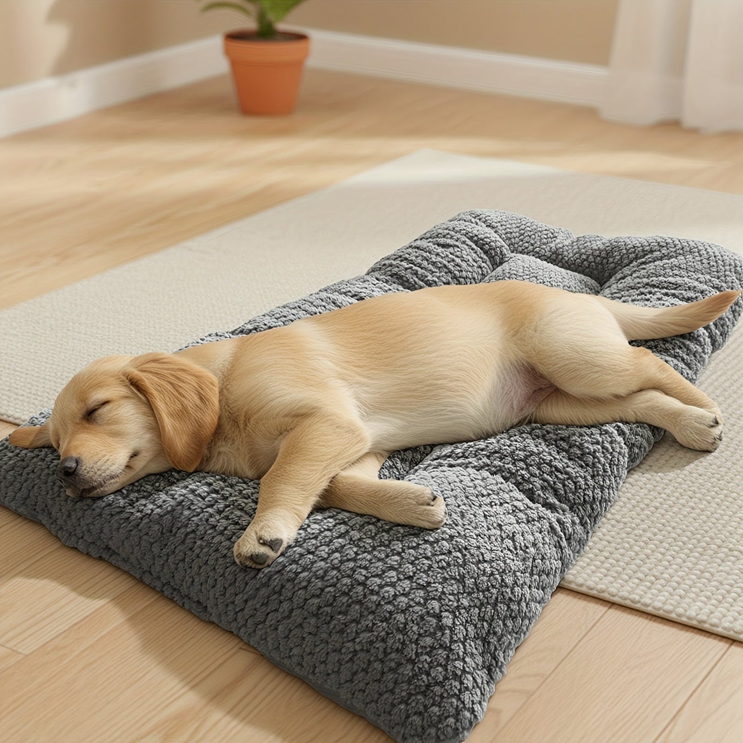 Soft Polyester Dog Pillow with Padded Support and Spacious Design