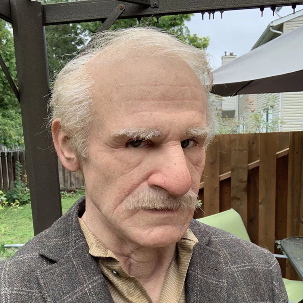 Realistic Old Man Latex Halloween Mask for Adults
