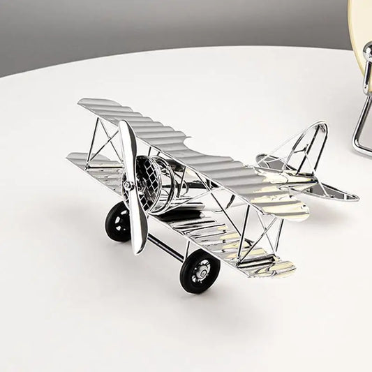 Vintage Metal Airplane Decor Ornament