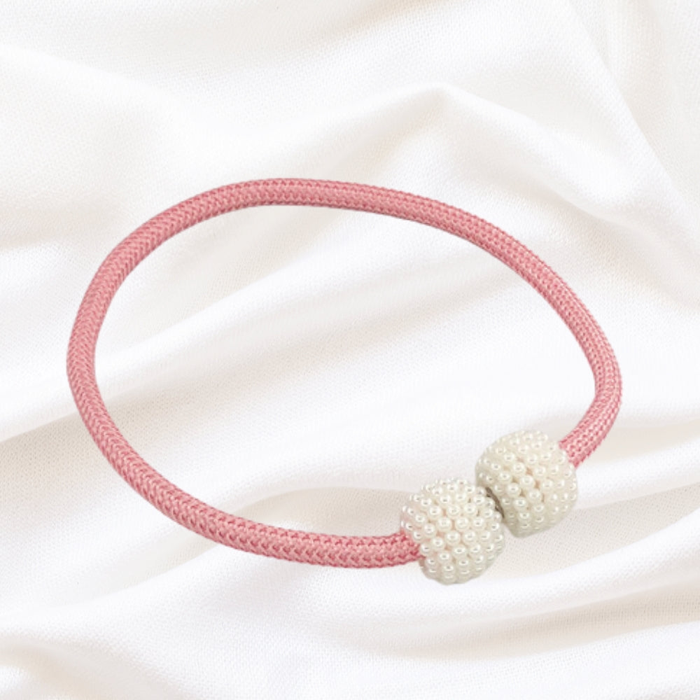 Magnetic Faux Pearl Curtain Tie Backs - 2 Piece Set