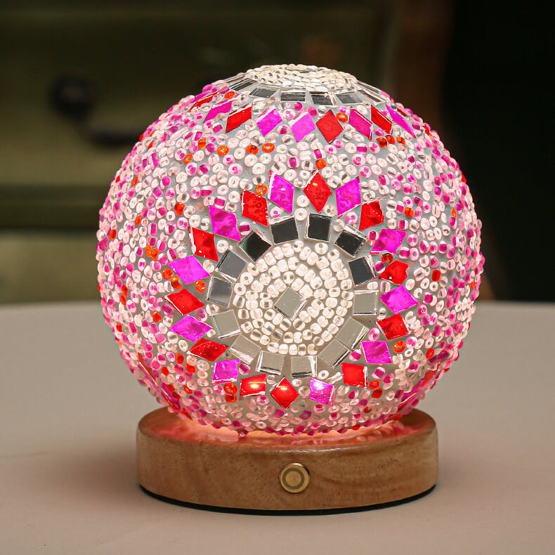 Modern Bohemian Table Lamp with USB Charging and LED Light