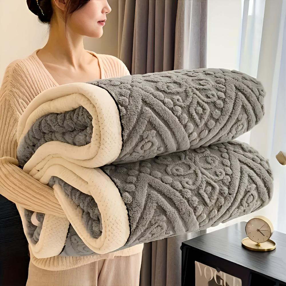 Velvet Mandala Sherpa Throw Blanket