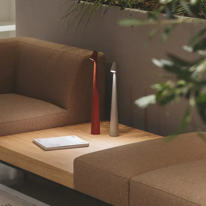 Sculpted Rechargeable Table Lamp with Adjustable Brightness