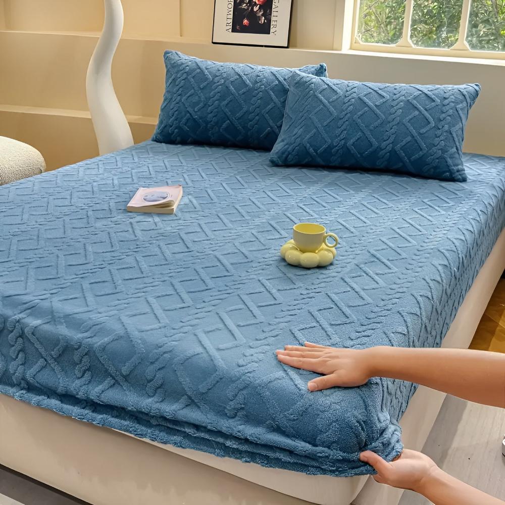 Premium Velvet Sherpa Quilted Sheet Set
