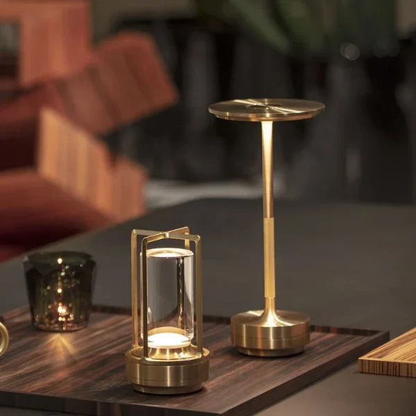 Cordless Touch Sensor Table Lamp with Adjustable Stem and Waterproof Design