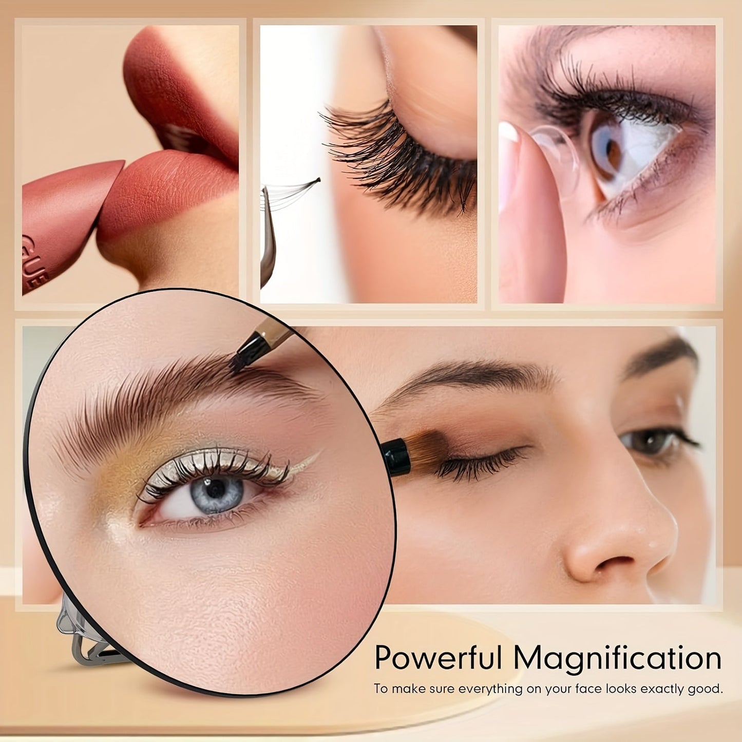 Magnifying Makeup Mirror with 20X/10X Magnification and Suction Cup