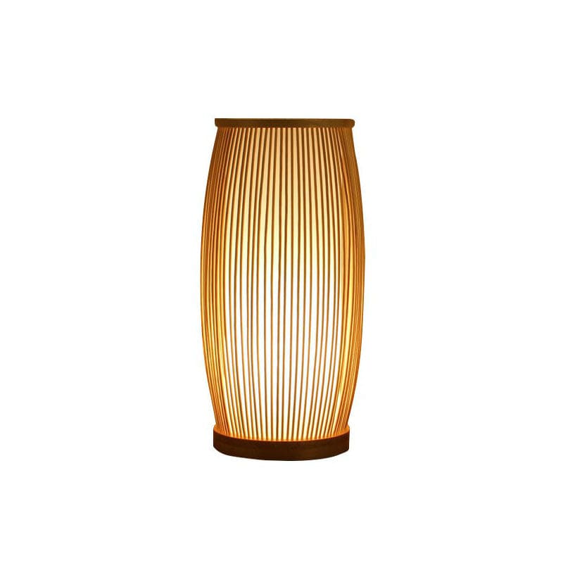 Bamboo Table Lamp - Natural LED Light for Cozy Atmosphere