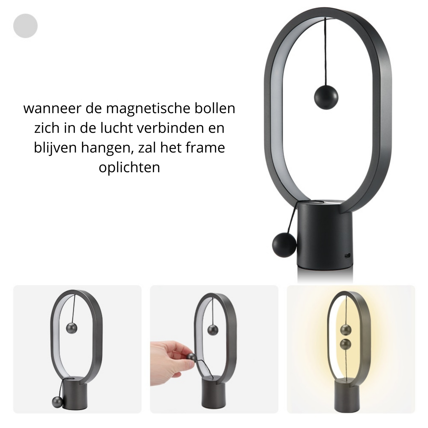 Levitating LED GlowSphere Table Lamp