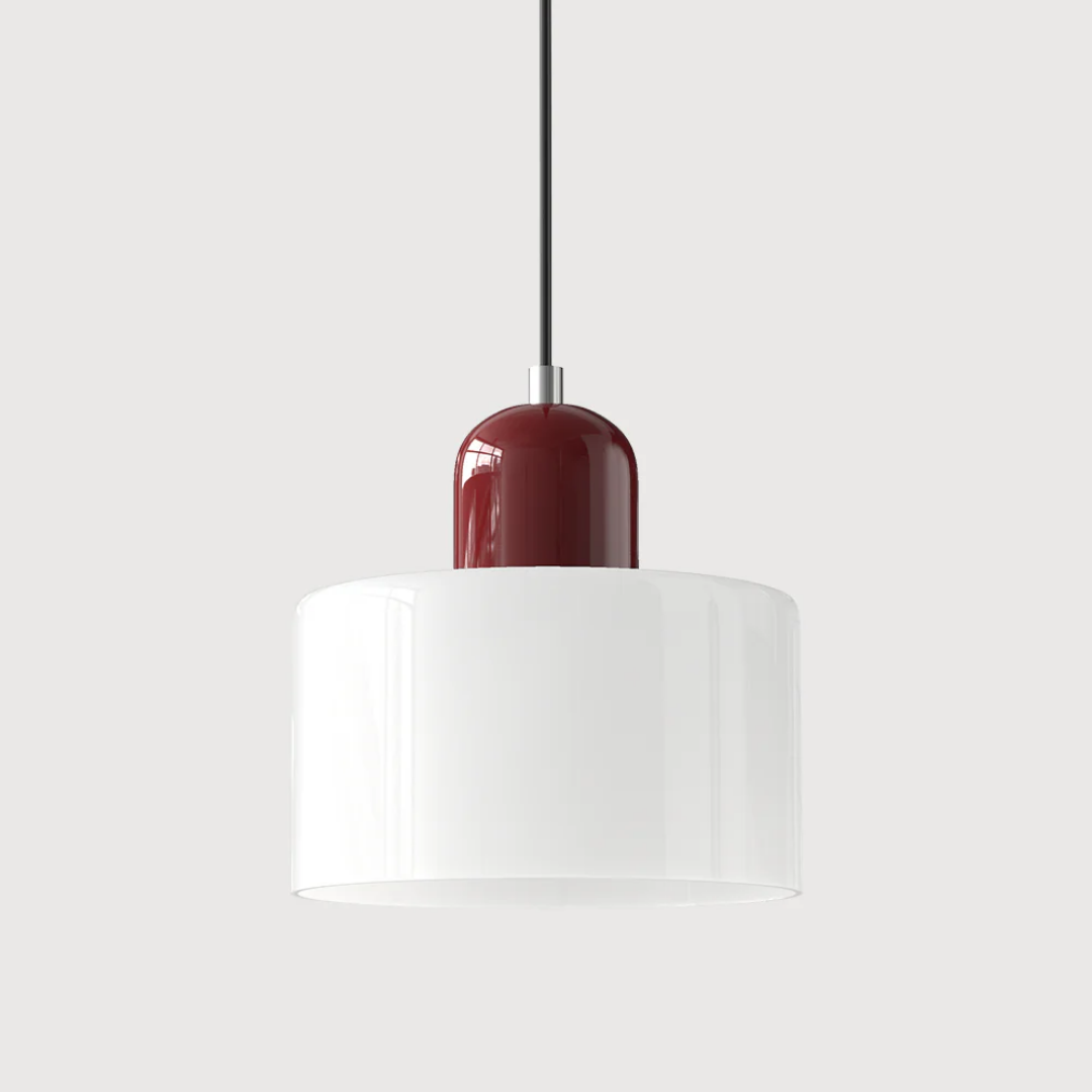Retro Glass Shade Hanging Lamp with Adjustable Cable