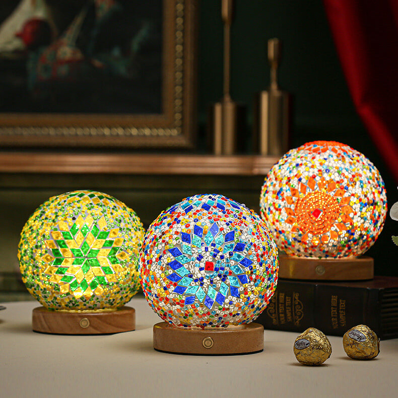 Modern Bohemian Table Lamp with USB Charging and LED Light