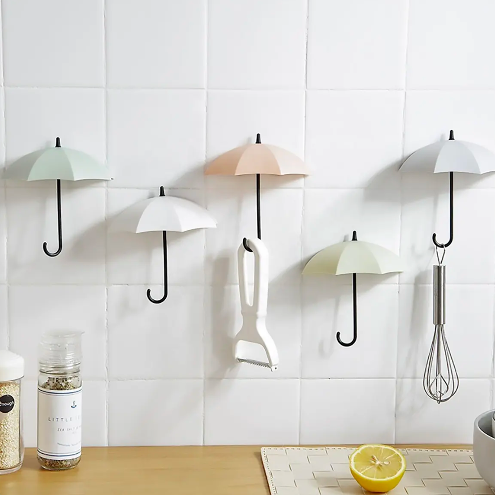 Adhesive Umbrella Wall Hooks Set of 3