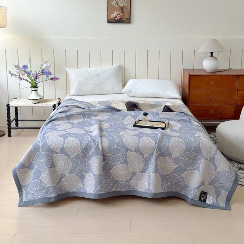 Mulberry Leaf Triple Layer Cotton Gauze Blanket