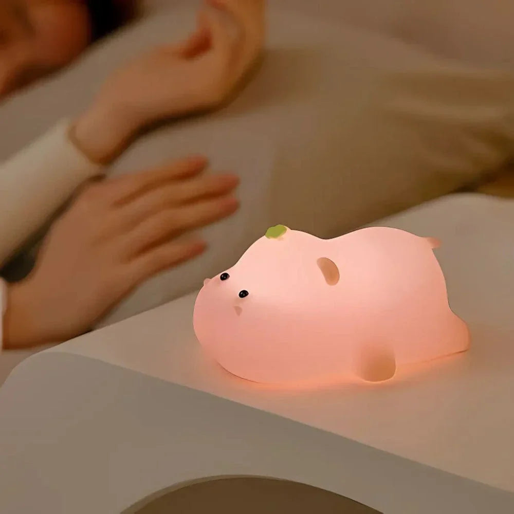 Rechargeable Soft Silicone Animal Night Light with Adjustable Brightness
