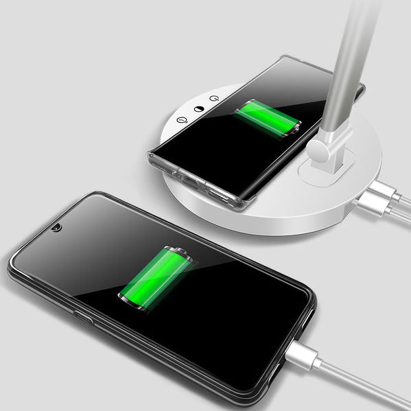 Minimalist Foldable USB LED Desk Lamp in Silver or Black