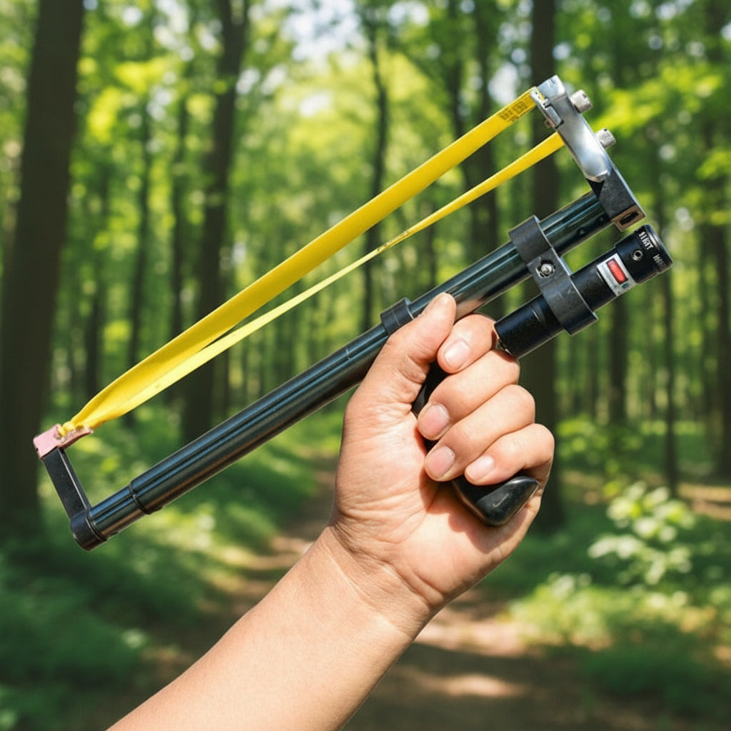High Power Telescopic Slingshot with Laser Sight