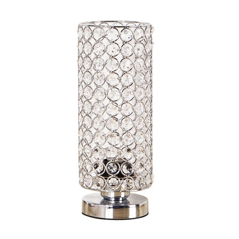 Crystal Table Lamp with Chrome Finish - Modern Night Light